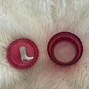 Pink Cowgirl boot pink candle